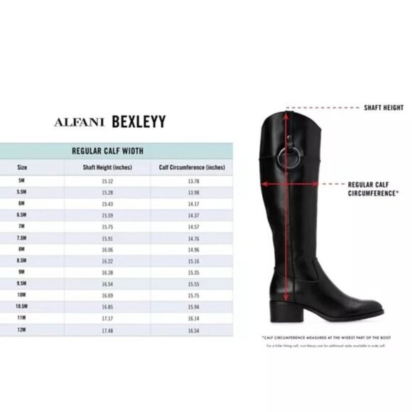Alfani Bexleyy Women's Riding Leather Boots - Picture 2 of 12